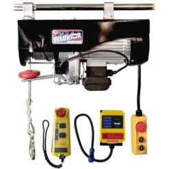 Profi Hebezug Warrior 500/990 Kg 230 V 18m Seil Seilzug Seilwinde Hebezeug Kran Mit Funkfernbedienung