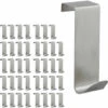 RELAXDAYS 40 X Türhaken Edelstahl, Zum Einhängen, Rostbeständig, S-Haken, Türkleiderhaken, Für 2 Cm Türfalz, Türaufhänger, Silber -Seilwinden Sales 11656543 1
