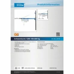 Güde Schwenkarm Träger Halterung 1200 100-600 Kg Trägerarm Für Seilwinde Hebezug 11 Güde Schwenkarm Träger Halterung 1200 100-600 Kg Trägerarm Für Seilwinde Hebezug -Seilwinden Sales 12205044 5