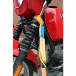 TRUTZHOLM® / BAUMARKTPLUS 4 Gurtschlaufen Doppelschlaufe + 4 Spanngurte Motorradspanngurt Sicherung ORANGE -Seilwinden Sales 12454319 3