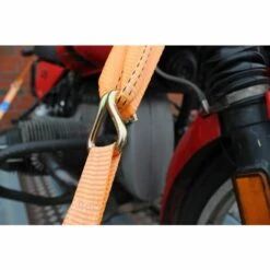 TRUTZHOLM® / BAUMARKTPLUS 4 Gurtschlaufen Doppelschlaufe + 4 Spanngurte Motorradspanngurt Sicherung ORANGE -Seilwinden Sales 12454319 5