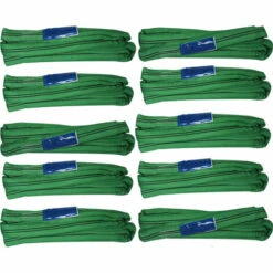 BAUMARKTPLUS 10er Set Rundschlinge 2000 Kg 2to Grün 4 M Umfang Hebeband Hebeschlinge Hebegurt