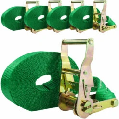 BAUMARKTPLUS 5x Profi Ratschen Spanngurt Spanngurte Zurrgurt 1-tlg 6m 2t 2to 2000kg TÜV/GS GRÜN