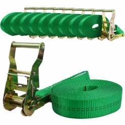 BAUMARKTPLUS 10x Profi Ratschen Spanngurt Spanngurte Zurrgurt 1-tlg 6m 2t 2to 2000kg TÜV/GS GRÜN