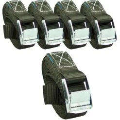 BAUMARKTPLUS 5x Profi Spanngurt Gurt Zurrgurt Klemmschloss Auto 1-tlg 2,5m 250 Kg SCHWARZ