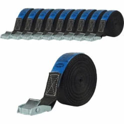 BAUMARKTPLUS 10x Profi Spanngurt Gurt Zurrgurt Klemmschloss Auto 1-tlg 5m 250 Kg SCHWARZ