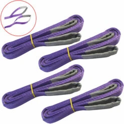 BAUMARKTPLUS 4x Hebeband 1000 Kg 1 To Lila 1 M Hebegurt Hebeschlinge Rundschlinge