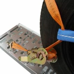 BAUMARKTPLUS 4x Spanngurte Autotransport Zurrgurt Radsicherung PKW KFZ Trailer Anhänger Verzurrsystem ORANGE -Seilwinden Sales 12454498 5