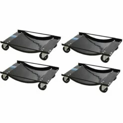 BAUMARKTPLUS 4x Auto Rangierhilfe Für PKW 1800 Kg Rangierroller Rangierwagenheber Wagenheber