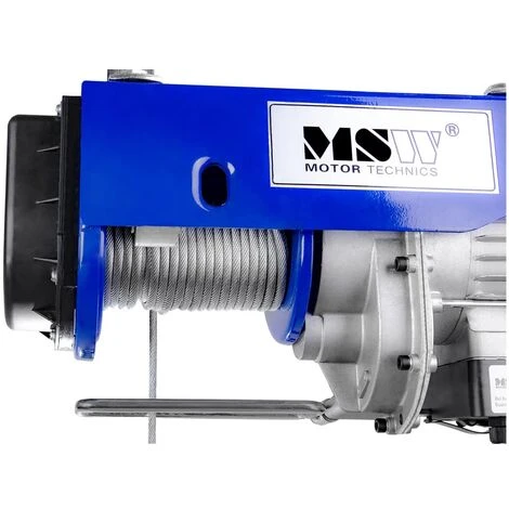 MSW Seilwinde 600Kg Seilzug Seilhebezug Flaschenzug Hebezug Winde Motorwinde 230V - Silbern 6 MSW Seilwinde 600Kg Seilzug Seilhebezug Flaschenzug Hebezug Winde Motorwinde 230V - Silbern – Bild 4