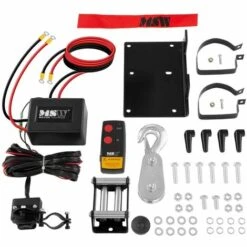 Seilwinde Elektrische 12 V Motorwinde Seilhebezug Seilzug 907Kg > 2 Tonnen MSW - Schwarz -Seilwinden Sales 13465633 4