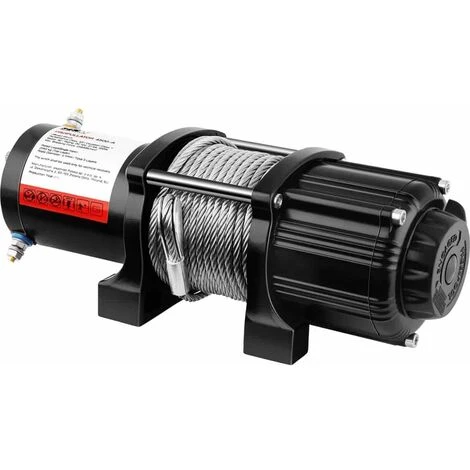 MSW Seilwinde Elektrische 12 V Motorwinde Seilhebezug Seilzug 2.040 Kg - Silbern, Schwarz 4 MSW Seilwinde Elektrische 12 V Motorwinde Seilhebezug Seilzug 2.040 Kg - Silbern, Schwarz – Bild 2