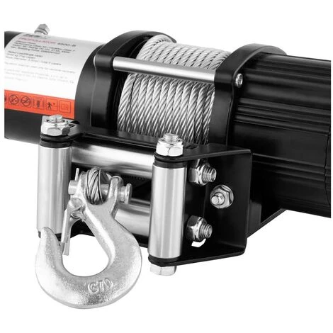 MSW Seilwinde Elektrische 12 V Motorwinde Seilhebezug Seilzug 2.040 Kg - Silbern, Schwarz 5 MSW Seilwinde Elektrische 12 V Motorwinde Seilhebezug Seilzug 2.040 Kg - Silbern, Schwarz – Bild 3