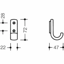 Mantelhaken HEWI 477.90.060 Höhe 72 Mm, Polyamid Aquablau Glänzend -Seilwinden Sales 13527625 2