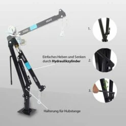 BAUMARKTPLUS Pickup Kran 900 Kg 360° Drehbar Mit Seilwinde Pickup Ladekran Hebekran Pritsche -Seilwinden Sales 13546859 3
