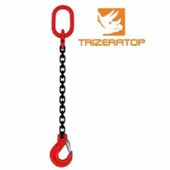 TRIZERATOP Anschlagkette Kettengehänge 1-Strang, 10 Mm, WLL 3150 Kg 1,0 M Ohne Kettenkürzer