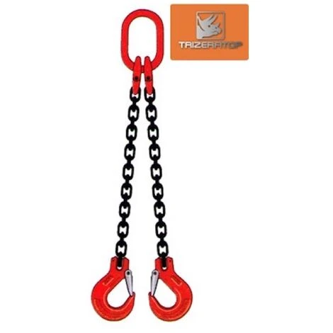 TRIZERATOP Anschlagkette Kettengehänge 2 Strang 6mm Kette Mit Gabelkopfhaken Tragkraft 1600 Kg 2,0 M Ohne Kettenkürzer 3 TRIZERATOP Anschlagkette Kettengehänge 2 Strang 6mm Kette Mit Gabelkopfhaken Tragkraft 1600 Kg 2,0 M Ohne Kettenkürzer