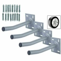 Varan Motors - HYAOU-1 Wandradhalter, Reifenhalter, Stahlradhalter, 4 Stück, Max. 50kg Pro Halter - Grau