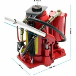 WILTEC Hydraulischer Stempelwagenheber 20T, 260-510mm, Pneumatisch & Manuell, Aus Stahl -Seilwinden Sales 14352088 4