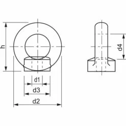 NO BRAND ähnlich DIN582 M 8 Edelstahl A4 Ringmutter -Seilwinden Sales 14827880 2