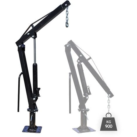 WILTEC Pickup Kran Ladekran Mit 900kg Traglast Massiver Standfuß Um 360° Drehbar 3 WILTEC Pickup Kran Ladekran Mit 900kg Traglast Massiver Standfuß Um 360° Drehbar