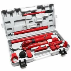 WILTEC Hydraulischer Karosserie Richtsatz Mit 10t Presskraft Inkl. Koffer & Zubehör