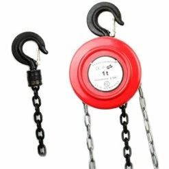 ECD Germany Industrie Kettenzug 1000 Kg - Runder Flaschenzug 1t - 2,5 M Hebehöhe