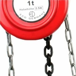 ECD Germany Industrie Kettenzug 1000 Kg - Runder Flaschenzug 1t - 2,5 M Hebehöhe -Seilwinden Sales 14941670 3