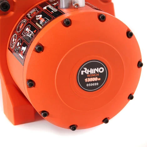 Rhino Winch Elektrische Seilwinde RHINO 12 V 13500 Lb / 6125 Kg Synthetisches Seil Stärker Als Stahl Orange Mit Zwei Drahtlosen Fernbedienungen - 2 Jahre Garantie 4 Rhino Winch Elektrische Seilwinde RHINO 12 V 13500 Lb / 6125 Kg Synthetisches Seil Stärker Als Stahl Orange Mit Zwei Drahtlosen Fernbedienungen - 2 Jahre Garantie – Bild 2