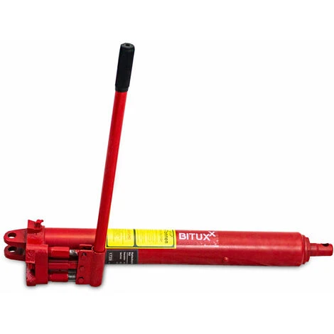 BITUXX 8T Hydraulik Zylinder Mit Doppel Hub Pumpe Teleskopzylinder 8 Tonnen 8T Bis 115cm Hub Rot 4 BITUXX 8T Hydraulik Zylinder Mit Doppel Hub Pumpe Teleskopzylinder 8 Tonnen 8T Bis 115cm Hub Rot – Bild 2