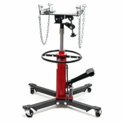 WILTEC Mobiler Getriebeheber, Motorheber Bis 500 Kg Tragkraft, 820-1540mm Arbeitshöhe, Rollbarer Lifter