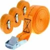 PrimeMatik - Packung Mit 4 Spanngurten Mit Schnalle 2,5m X 25mm 250Kg, Farbe Orange -Seilwinden Sales 17943593 1