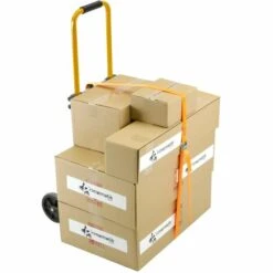 PrimeMatik - Packung Mit 4 Spanngurten Mit Schnalle 2,5m X 25mm 250Kg, Farbe Orange -Seilwinden Sales 17943593 3