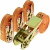 PrimeMatik - Packung Mit 4 Spanngurten Mit Ratsche 2.5m X 25mm 800Kg, Farbe Orange