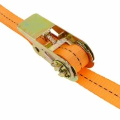 PrimeMatik - Packung Mit 4 Spanngurten Mit Ratsche 2.5m X 25mm 800Kg, Farbe Orange -Seilwinden Sales 18046843 5