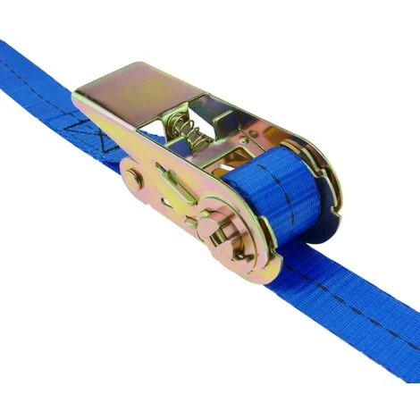 PrimeMatik - Packung Mit 4 Spanngurten Mit Ratsche 2.5m X 25mm 800Kg, Farbe Blau 7 PrimeMatik - Packung Mit 4 Spanngurten Mit Ratsche 2.5m X 25mm 800Kg, Farbe Blau – Bild 5