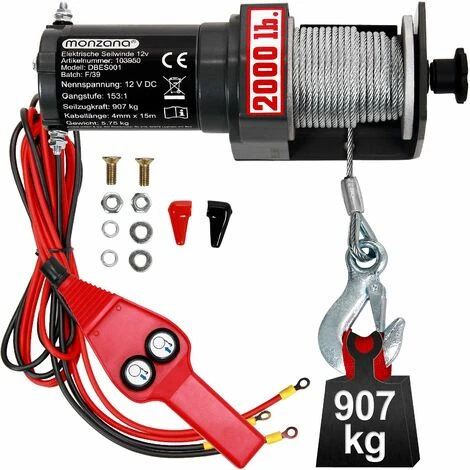 DEUBA Monzana Seilzug Seilwinde Elektrisch Hebezug Seilhebezug Winde Krandwinde Hebeseilzug 907 Kg Zugkraft 3 DEUBA Monzana Seilzug Seilwinde Elektrisch Hebezug Seilhebezug Winde Krandwinde Hebeseilzug 907 Kg Zugkraft