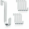 RELAXDAYS 10 X Türhaken Für Kleidung, Für Türen Ohne Falz Bis 4 Cm, Türaufhänger Für Flur & Bad, Kleiderhaken 12 Cm Lang, Silber -Seilwinden Sales 18964148 1
