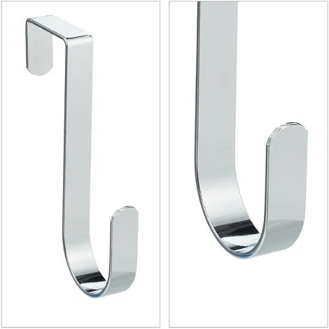 RELAXDAYS 10 X Türhaken Für Kleidung, Für Türen Ohne Falz Bis 4 Cm, Türaufhänger Für Flur & Bad, Kleiderhaken 12 Cm Lang, Silber 4 RELAXDAYS 10 X Türhaken Für Kleidung, Für Türen Ohne Falz Bis 4 Cm, Türaufhänger Für Flur & Bad, Kleiderhaken 12 Cm Lang, Silber – Bild 2
