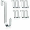 RELAXDAYS 20 X Türhaken Für Kleidung, Für Türen Ohne Falz Bis 4 Cm, Türaufhänger Für Flur & Bad, Kleiderhaken 12 Cm Lang, Silber -Seilwinden Sales 18964185 1