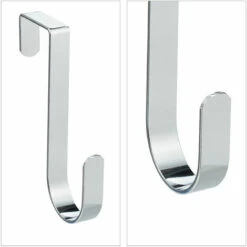 RELAXDAYS 20 X Türhaken Für Kleidung, Für Türen Ohne Falz Bis 4 Cm, Türaufhänger Für Flur & Bad, Kleiderhaken 12 Cm Lang, Silber -Seilwinden Sales 18964185 2