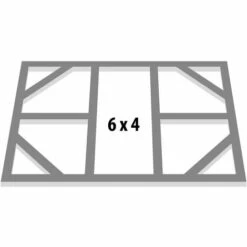 Pergart Fundamentbodenrahmen Für Gerätehaus "Leipzig 64" Aluminium Blank 98 X 162 X 2,6 Cm