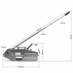 WILTEC Seilzug Bis 3200 Kg Mit 20 M Seil Ø 16 Mm, Mit Abscherstift Und Lasthaken, Zum Ziehen/Spannen/Heben 10 WILTEC Seilzug Bis 3200 Kg Mit 20 M Seil Ø 16 Mm, Mit Abscherstift Und Lasthaken, Zum Ziehen/Spannen/Heben -Seilwinden Sales 19216923 4