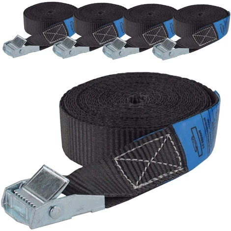 BAUMARKTPLUS 5x Profi Spanngurt Gurt Zurrgurt Klemmschloss Auto 1-tlg 4m 250 Kg SCHWARZ 3 BAUMARKTPLUS 5x Profi Spanngurt Gurt Zurrgurt Klemmschloss Auto 1-tlg 4m 250 Kg SCHWARZ