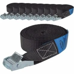 BAUMARKTPLUS 10x Profi Spanngurt Gurt Zurrgurt Klemmschloss Auto 1-tlg 4m 250 Kg SCHWARZ