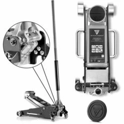 STAHLWERK Wagenheber Rangierwagenheber 3 T Hubbereich 100 - 465 Mm Rostfreie Aluminium Stahl Konstruktion Mit Doppelhubkolben Und 7 Jahren Garantie Auf Zylinder