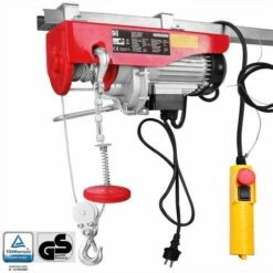 Monzana Elektrische Seilwinde Hubhöhe 12m Seilzug Motorwinde Flaschenzug Hebezug Seilhebezug Motorwind 125/250 Kg