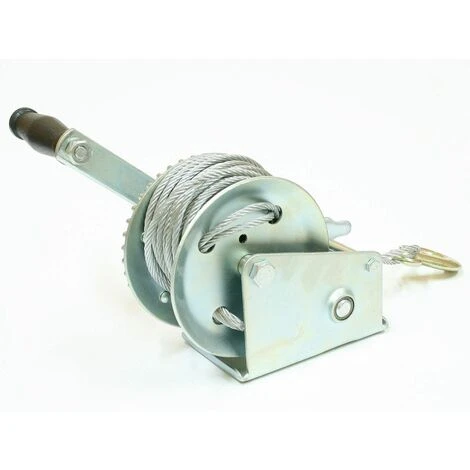 Varan Motors - H1200 TRAILERWINDE HANDWINDE KABELWINDE BOOTSWINDE SEILWINDE 544/1088KG ANHÄNGER WINDE - Grau 4 Varan Motors - H1200 TRAILERWINDE HANDWINDE KABELWINDE BOOTSWINDE SEILWINDE 544/1088KG ANHÄNGER WINDE - Grau – Bild 2