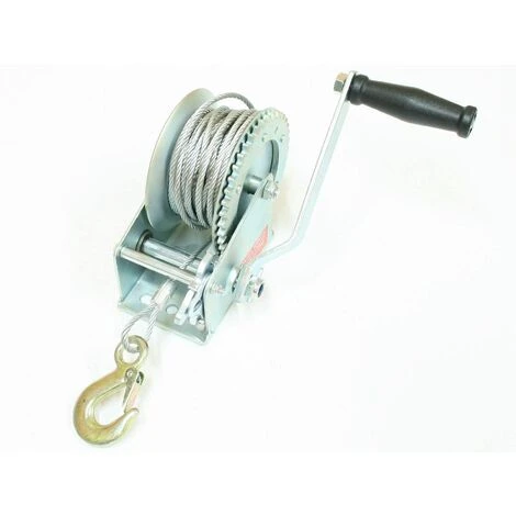 Varan Motors - H1200 TRAILERWINDE HANDWINDE KABELWINDE BOOTSWINDE SEILWINDE 544/1088KG ANHÄNGER WINDE - Grau 5 Varan Motors - H1200 TRAILERWINDE HANDWINDE KABELWINDE BOOTSWINDE SEILWINDE 544/1088KG ANHÄNGER WINDE - Grau – Bild 3