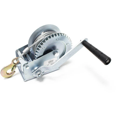 WILTEC Handseilwinde Bis 350kg 10m Drahtseil 3,2:1 Seilwinde Greifzug Handseilzug Forstseilwinde 4 WILTEC Handseilwinde Bis 350kg 10m Drahtseil 3,2:1 Seilwinde Greifzug Handseilzug Forstseilwinde – Bild 2